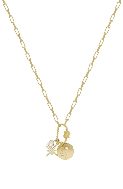 Shop Ettika Charmed Cz Pendant Necklace In Gold