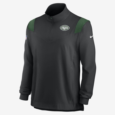 Shop Nike Men's Repel Coach (nfl New York Jets) 1/4-zip Jacket In Black