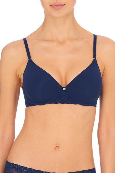 Shop Natori Bliss Perfection Contour Underwire Soft Stretch Padded T-shirt Everyday Bra (36g) Women's In Evening Sky