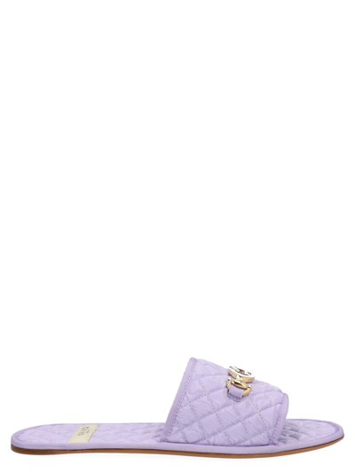 Shop Gucci Women's Slippers -  - In Purple Fabric