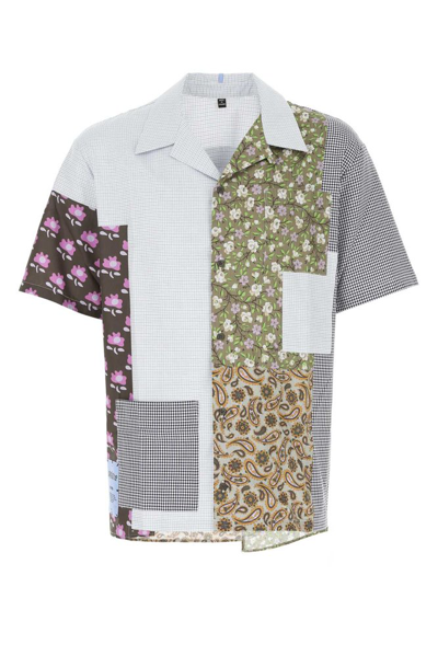 Shop Mcq By Alexander Mcqueen Mcq Alexander Mcqueen Patchwork Buttoned Shirt In Multi