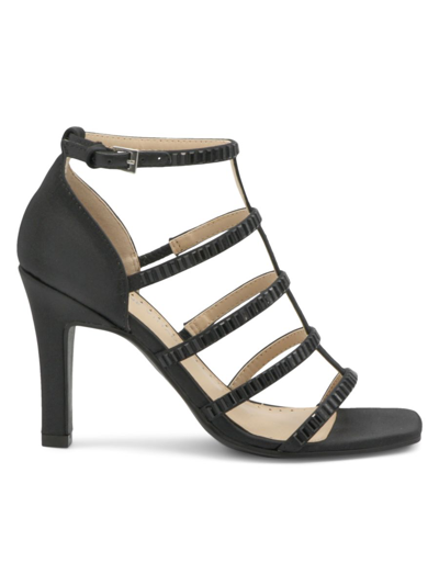 Shop Adrienne Vittadini Women's Goldie Embellished Stiletto Heel Sandals In Black