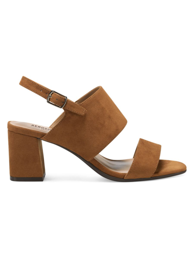Shop Aerosoles Women's Emmex Aware Faux Leather Sandals In Tan