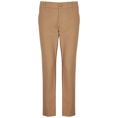 Vince Stretch Cotton Blend Cigarette Pants In Caramel