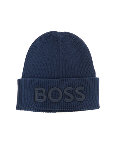 Hugo Boss Boss Rib Hat Blue Man In Navy | ModeSens