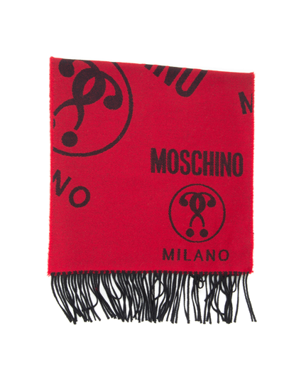 Shop Moschino Fantasy Scarf In Red