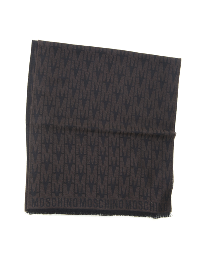 Shop Moschino Scarf In Brown