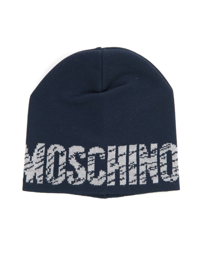Shop Moschino Hat In Blue