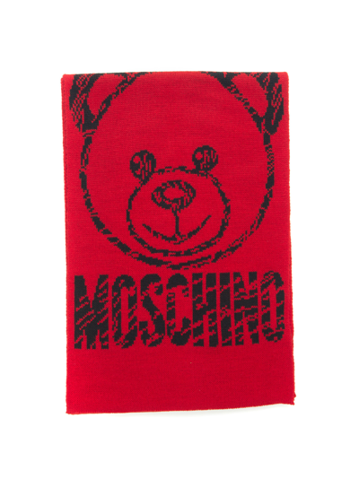 Shop Moschino Scarf In Red