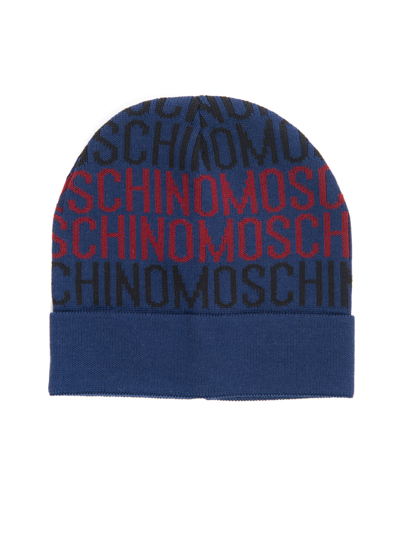 Shop Moschino Hat In Blue