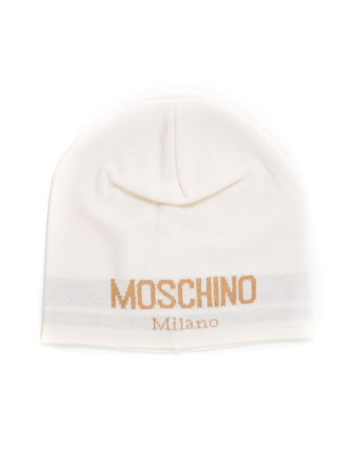 Shop Moschino Hat In White