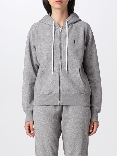 Shop Polo Ralph Lauren Sweatshirt  Woman Color Grey