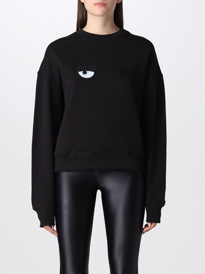 Shop Chiara Ferragni Sweatshirt  Woman Color Black