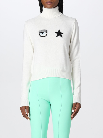 Shop Chiara Ferragni Sweater  Woman Color White