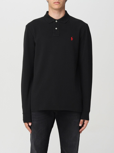 Shop Polo Ralph Lauren Polo Shirt  Men Color Black
