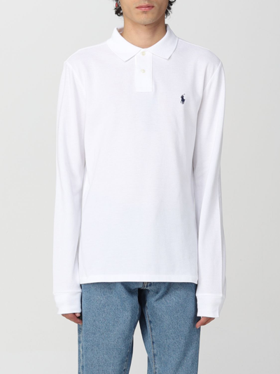 Shop Polo Ralph Lauren Polo Shirt  Men Color White