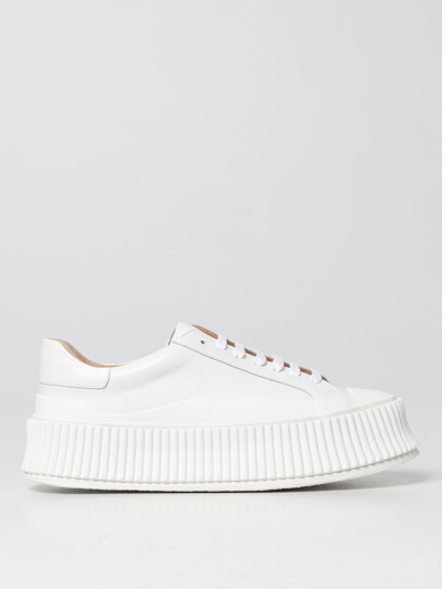 Jil Sander Chunky Sole Lace-up Sneakers In Natural