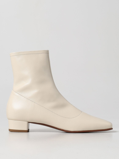 Shop By Far Flat Ankle Boots  Woman In White