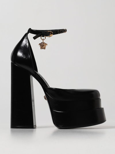 Shop Versace Court Shoes  Woman In Black
