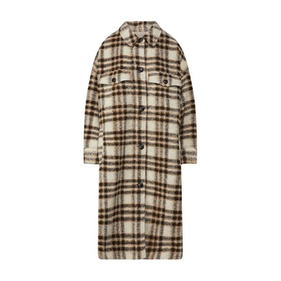 Shop Isabel Marant Étoile Fontizi Coat In Ecru