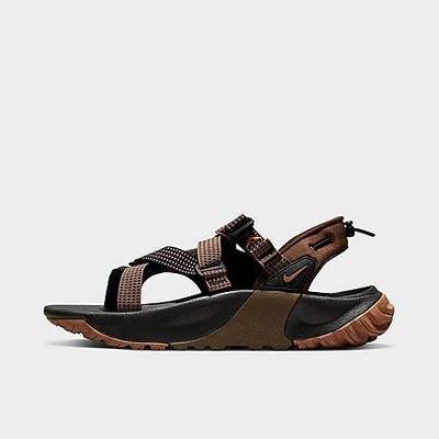Shop Nike Men's Oneonta Sandals In Black/cocao Wow/gum Medium Brown