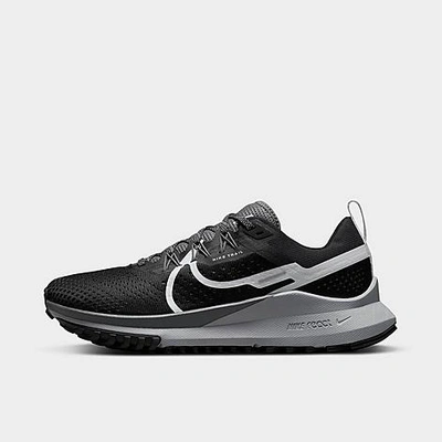 Shop Nike Women's React Pegasus Trail 4 Trail Running Shoes In Black/dark Grey/wolf Grey/aura