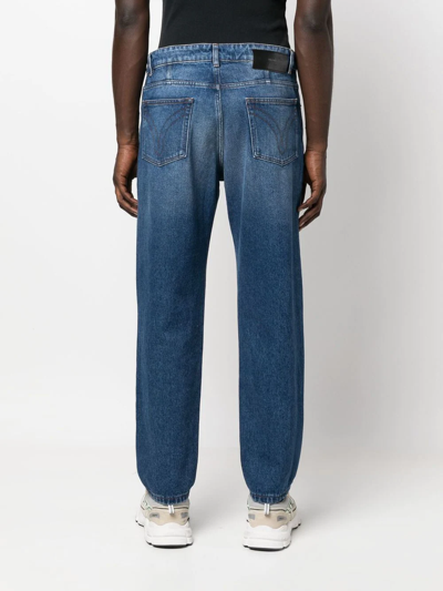 Shop Ami Alexandre Mattiussi Straight Fit Denim Jeans In Blue