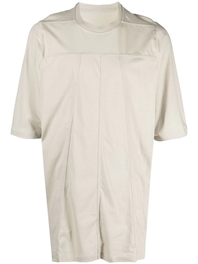 Shop Rick Owens Panelled Short-sleeved T-shirt In Grau