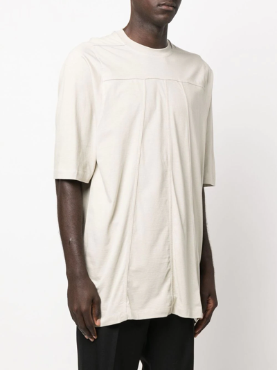 Shop Rick Owens Panelled Short-sleeved T-shirt In Grau