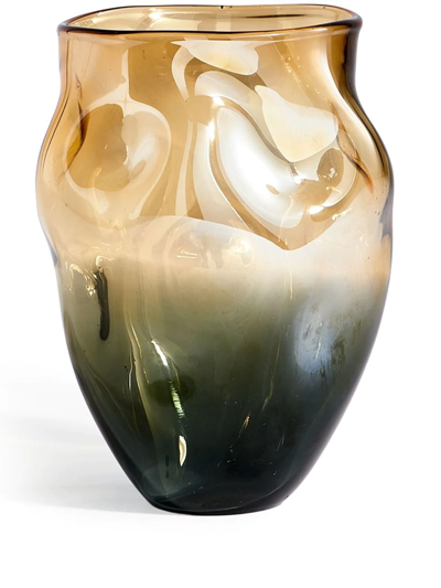 Shop Polspotten Collision Glass Vase (30cm) In Nude