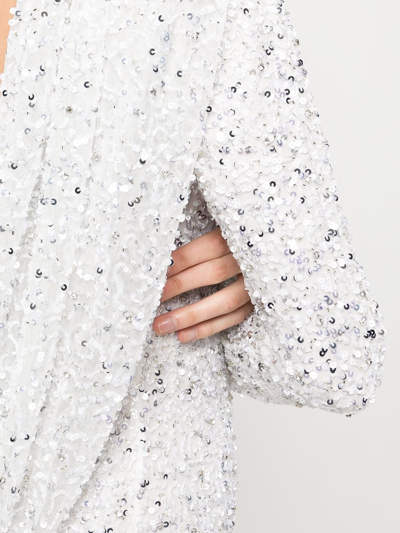 Retroféte Mertzi Sequin-embellished Mini Dress In White