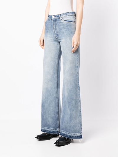 Shop Natasha Zinko Wide-leg Flared Jeans In Blau