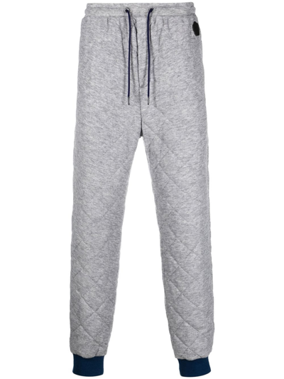 Shop Viktor & Rolf Diamond-quilted Track Pants In Grey