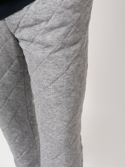 Viktor & Rolf Diamond-quilted Track Pants In Grey