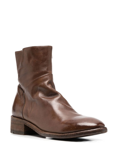 Shop Officine Creative Seline Ankle Boots In Brown