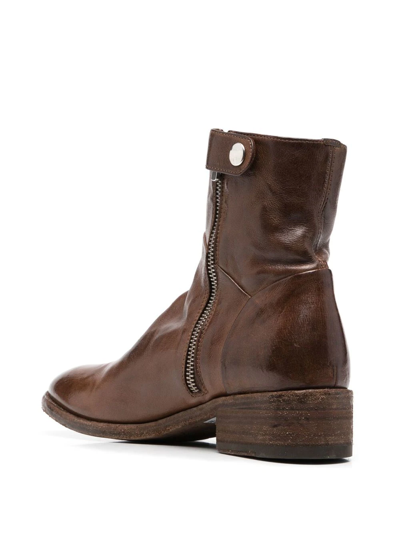 Officine Creative Seline Ankle Boots In Brown