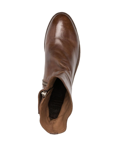 Shop Officine Creative Seline Ankle Boots In Brown