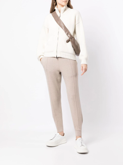 Shop Pringle Of Scotland Cashmere Track Pants In Nude