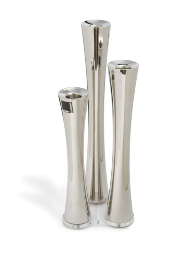 Sambonet Bamboo Three-lights Candelabra In Silber