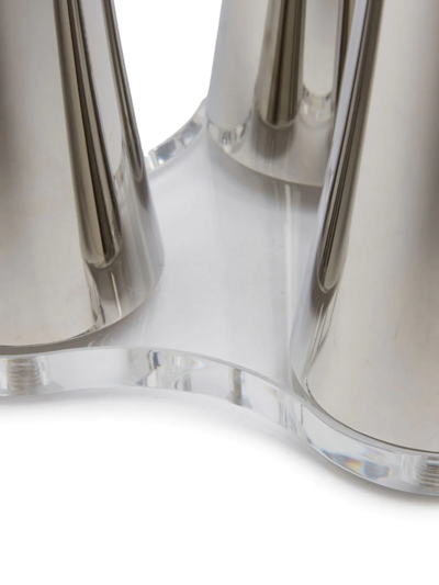 Sambonet Bamboo Three-lights Candelabra In Silber