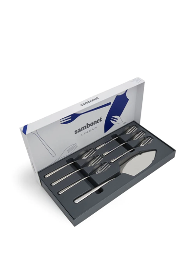 Sambonet Linear Cake Set (6-person Setting) In Silber