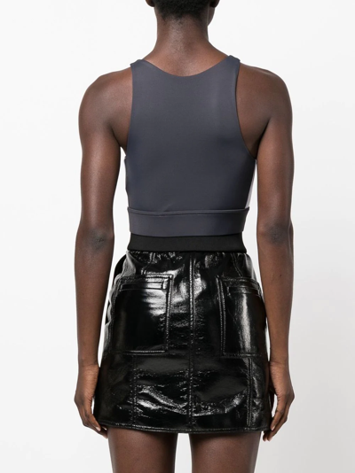 Palm Angels Logo-print Compression Top In Grau