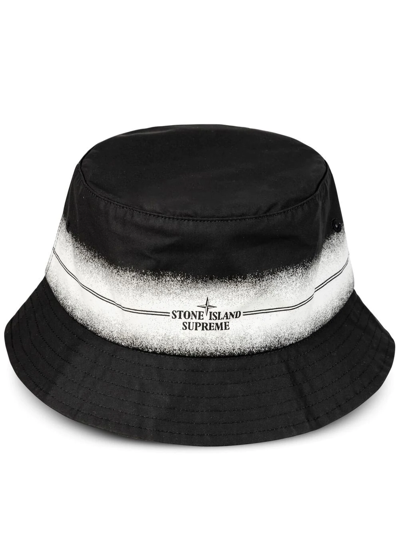 Supreme X Stone Island Stripe Crusher Hat In Black | ModeSens