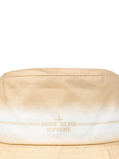 Supreme X Stone Island Stripe Crusher Hat In Neutrals