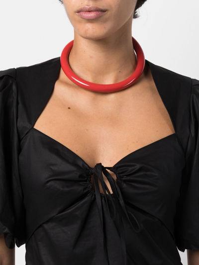 Shop Uncommon Matters Aurum Tubular Collar Necklace In Rot
