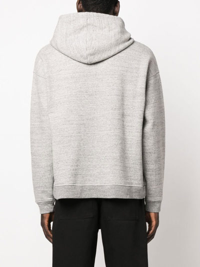 Shop Dsquared2 Logo-print Cotton Hoodie In Grau