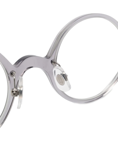 Shop Matsuda Round-frame Optical Glasses In Grau