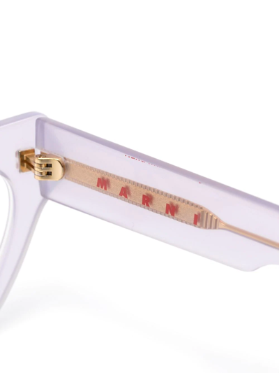 Shop Marni Eyewear Wayfarer-frame Glasses In Violett