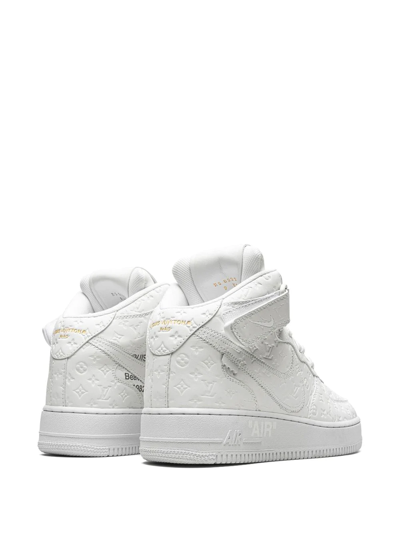 Nike X Louis Vuitton Air Force 1 Mid Sneakers In White