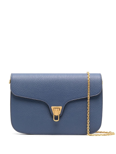 Coccinelle Crossbody Leather Bag In Blau | ModeSens